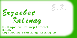 erzsebet kalinay business card